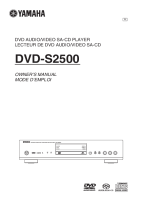 Yamaha DVDS-2500 - Owners Manual